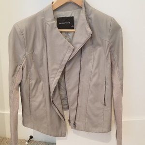 OLIVACEOUS faux leather jacket - THE LATEST SCOOP
